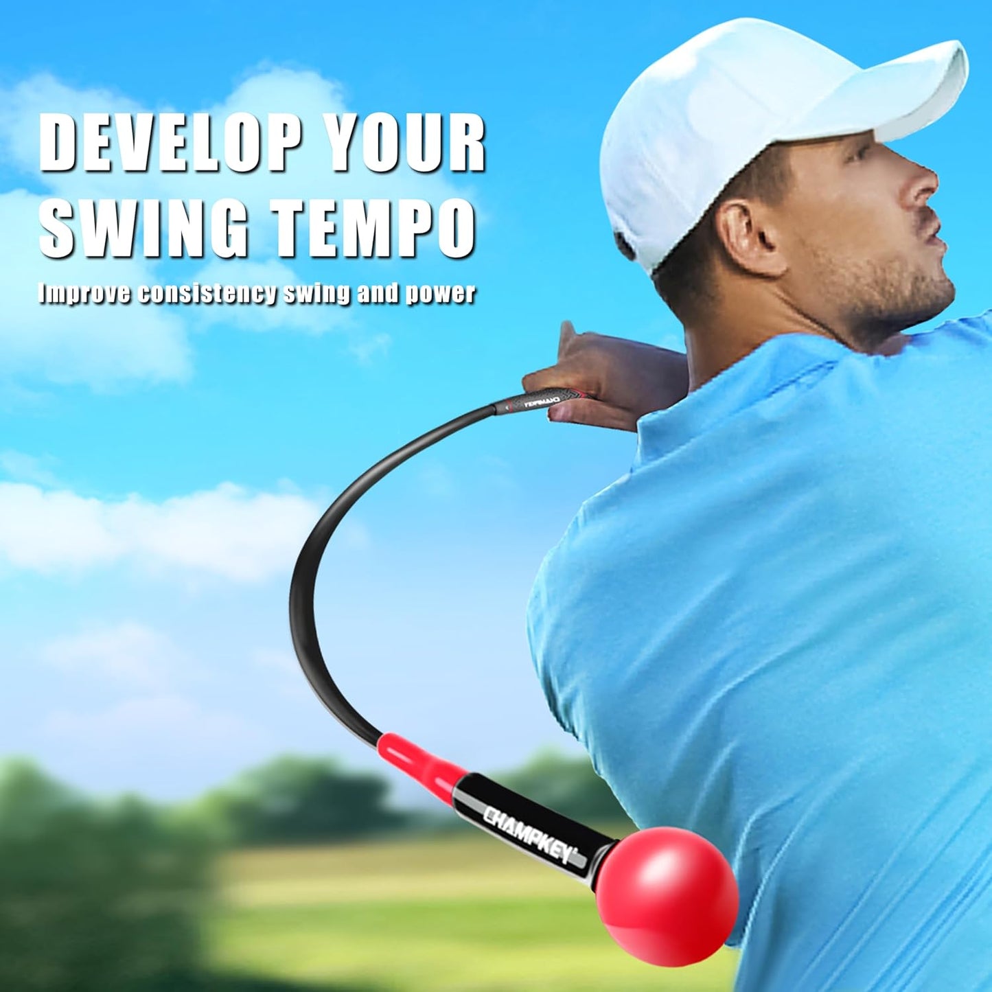 Golf Swing Trainer - Tempo & Flexibility Training Aids Warm-Up Stick Ideal for Golf Indoor & Outdoor Practice