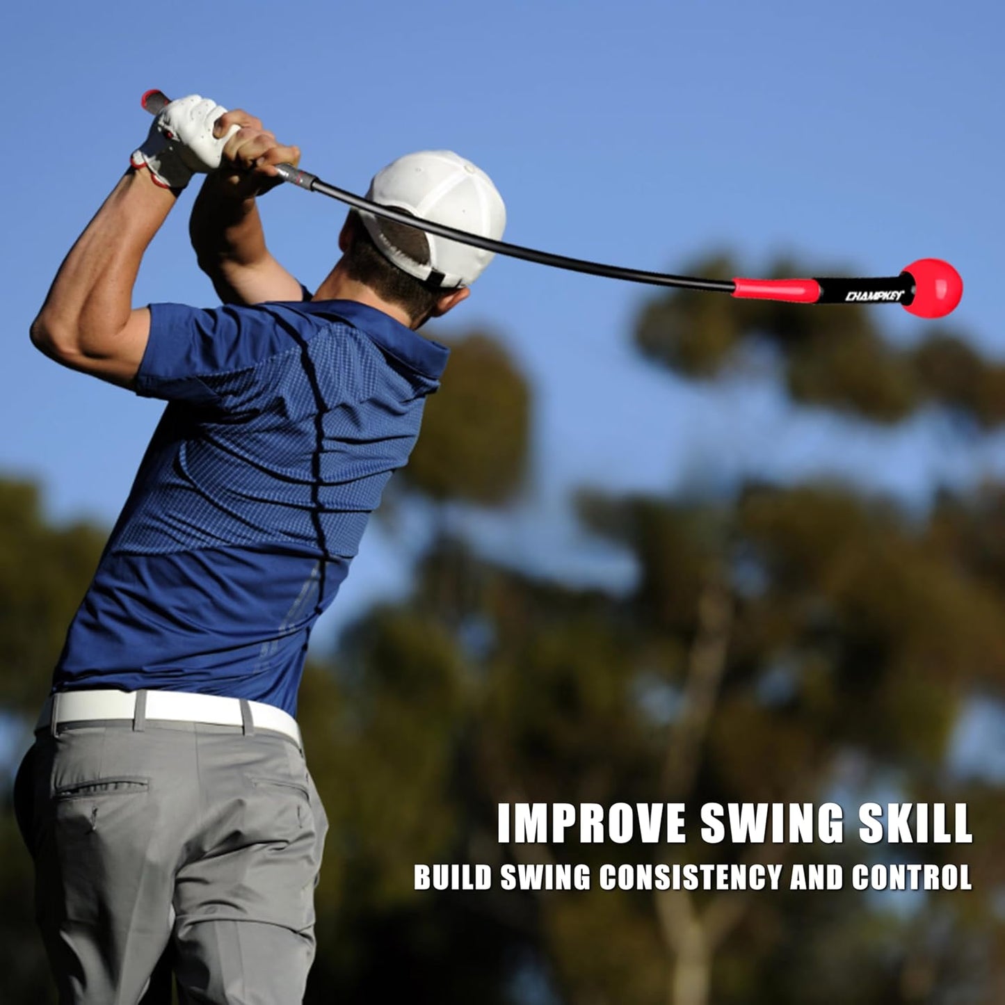 Golf Swing Trainer - Tempo & Flexibility Training Aids Warm-Up Stick Ideal for Golf Indoor & Outdoor Practice